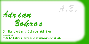 adrian bokros business card